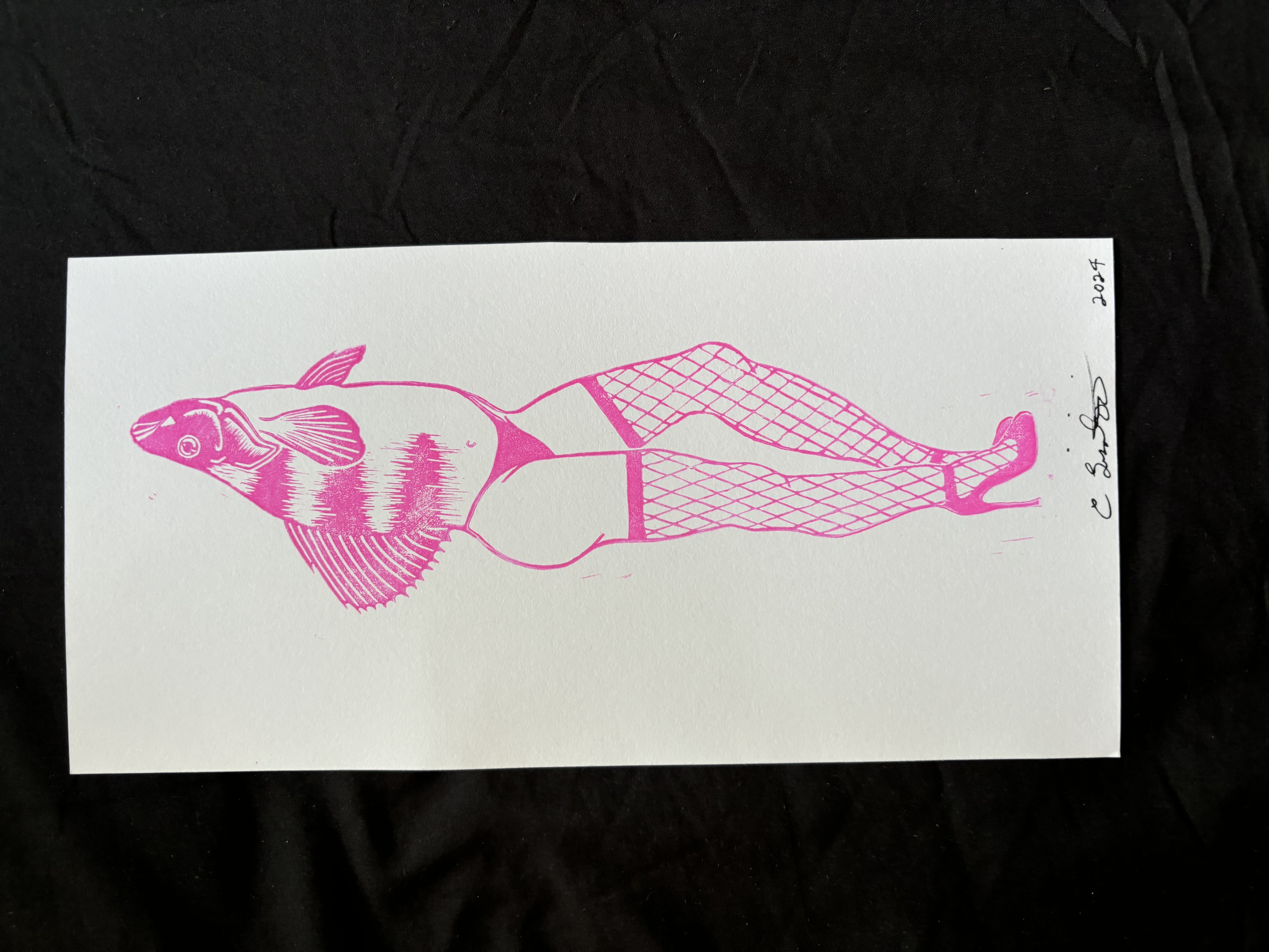 PaintEater Illustration of reverse mermaid